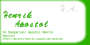henrik apostol business card